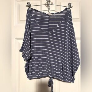 Striped Blue Women's Crop Top